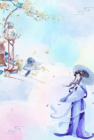 唯美古风淡雅文艺背景