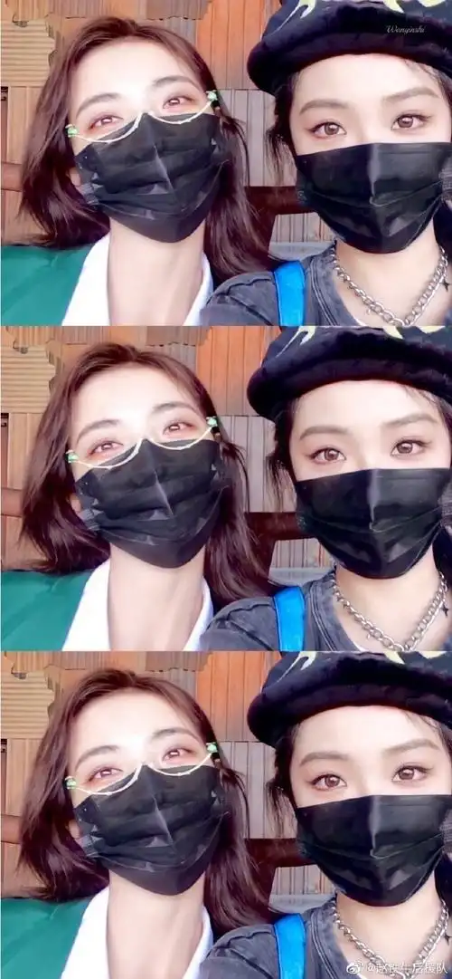 喻言分享与许佳琪陆柯燃合照##喻言请许佳琪陆柯燃吃饭