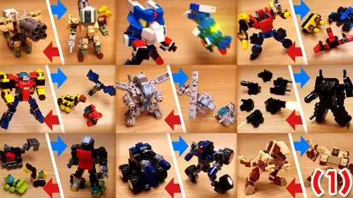 56个乐高迷你变形机器人,创意定格动画(一)