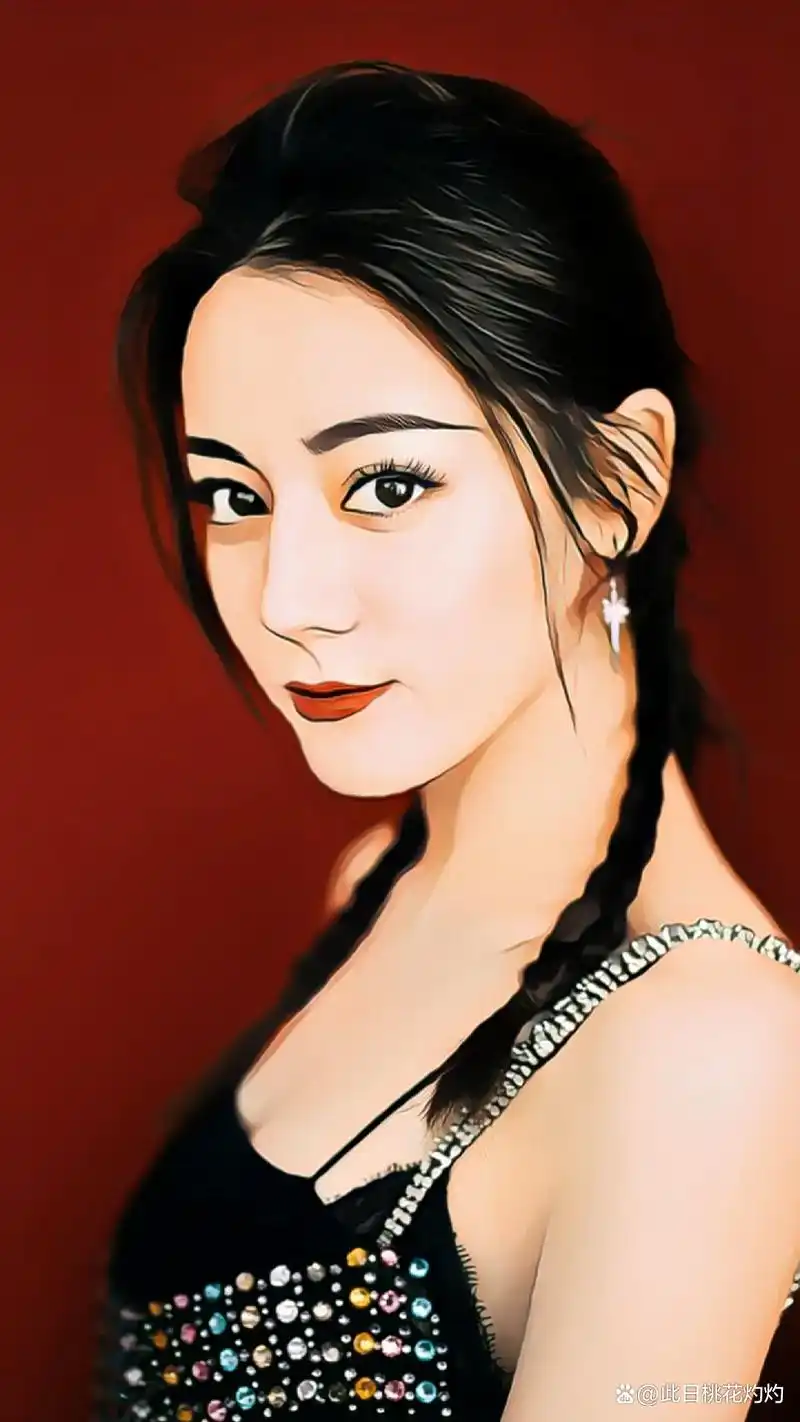 迪丽热巴 手绘图 比真人还美