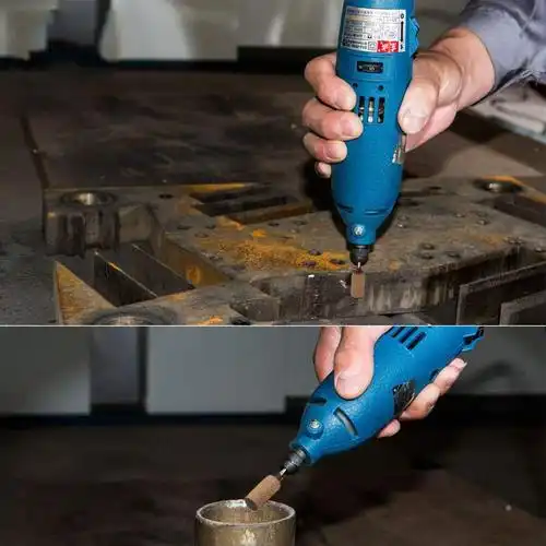 牛皮磨头电动抛光直磨机内圆玉石气动电磨头金属锥形玉打磨头套装