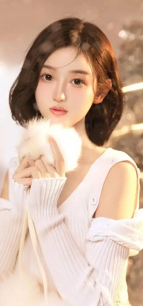 高清壁纸短发清纯女神