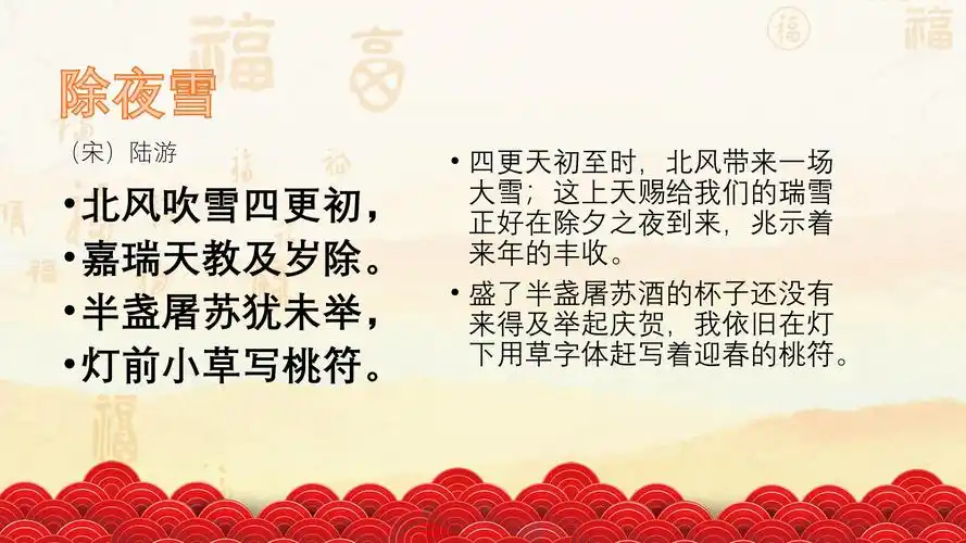 第26课:春节古诗词赏析《除夜雪》陆游(宋)