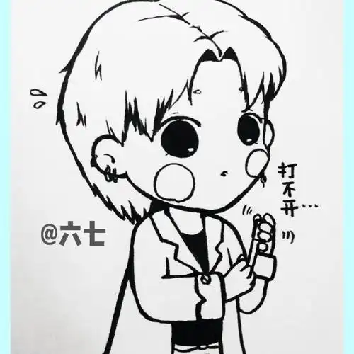 想姐姐时画的简笔画(2961069961072378@the9-刘雨昕