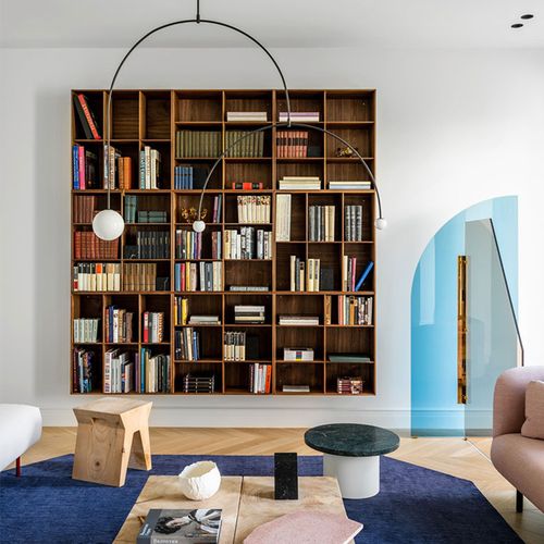 北美黑胡桃木定制书柜衣柜全实木北欧客厅整墙电视柜书房到顶书架