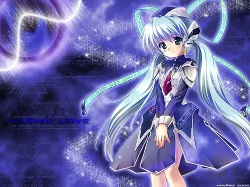 求蓝发蓝眼少女图