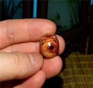 【假一赔十】海南黄花梨鬼脸鬼眼1.8cm单珠佛珠单颗一颗价【上】