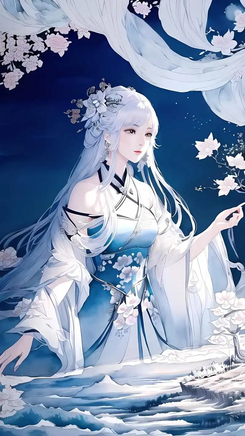 我的ai创作雪之精灵#唯美古风壁纸 - 抖音