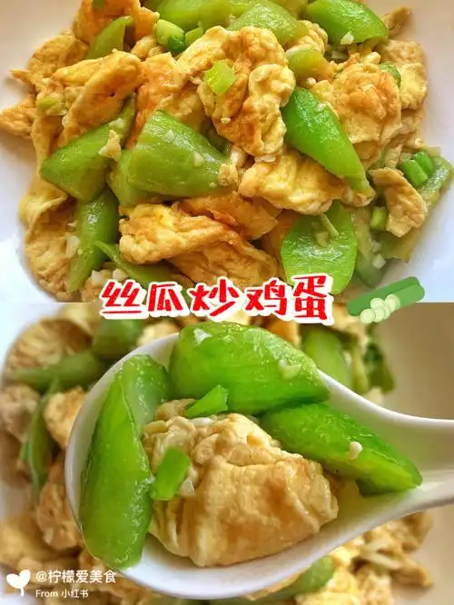 分享一道清淡美味的快手家常菜～丝瓜炒鸡蛋,翠绿的丝瓜搭配美味的炒