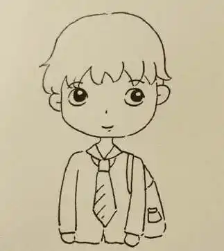 一个小男孩人物简笔画小男孩人物简笔画_可可简笔画