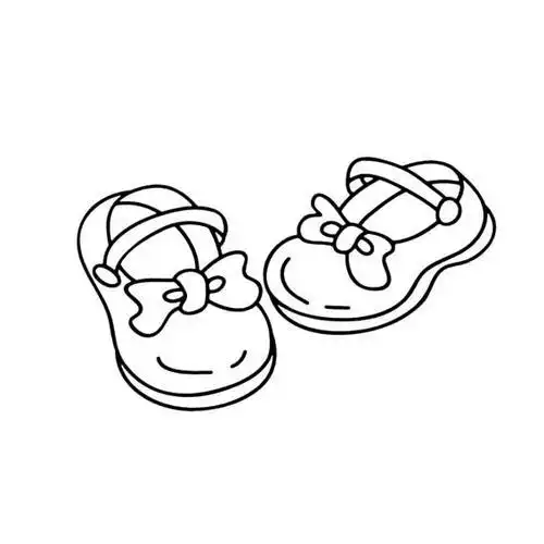 可爱的鞋子怎么画有蝴蝶结的童鞋简笔画图片