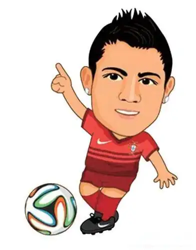 中国足球明星漫画简笔画