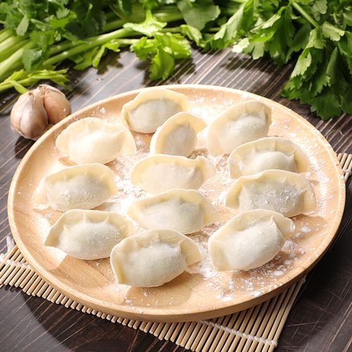 芹菜鲜肉水饺240g盒生食品营养美味食用蛋白水饺