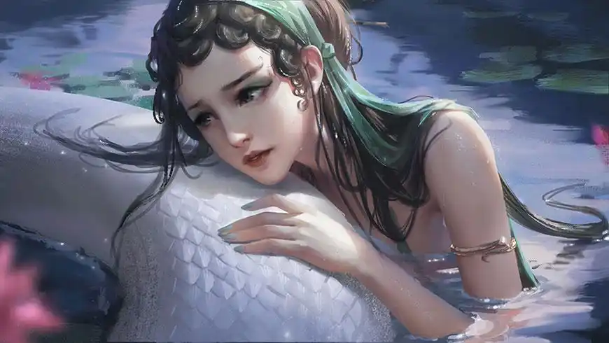 美人鱼美女与蛇漫画人物高清壁纸