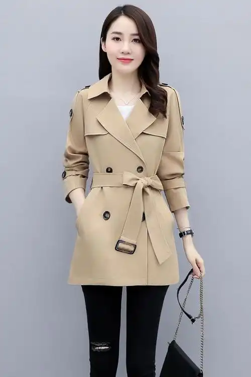 风衣女短款2021春秋新款小个子气质今年流行减龄英伦大衣外套