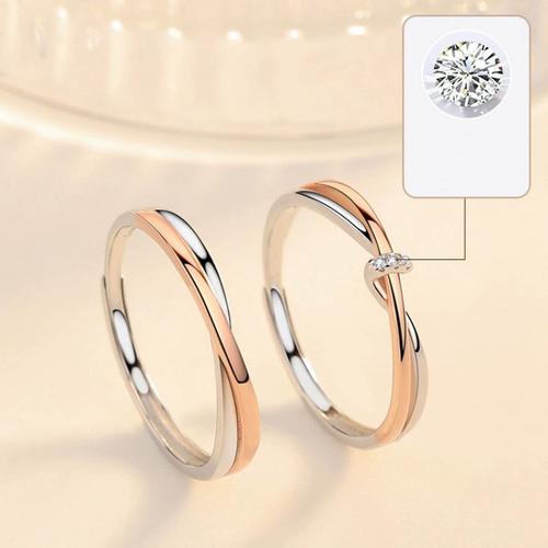 pt950铂金莫比乌斯情侣对戒轻奢白金素圈戒指求结婚钻戒送男女友