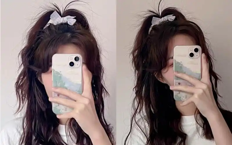 不扯头皮的元气半扎高马尾 一整天都不塌哦_哔哩哔哩_bilibili