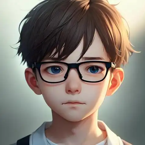 男生头像动漫文静戴眼镜