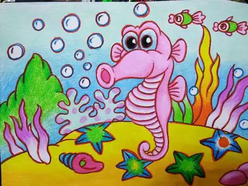 李默油画棒简笔范画