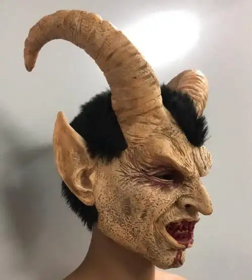 路西面具堕落天使万圣节恐怖cos道具恶魔面具