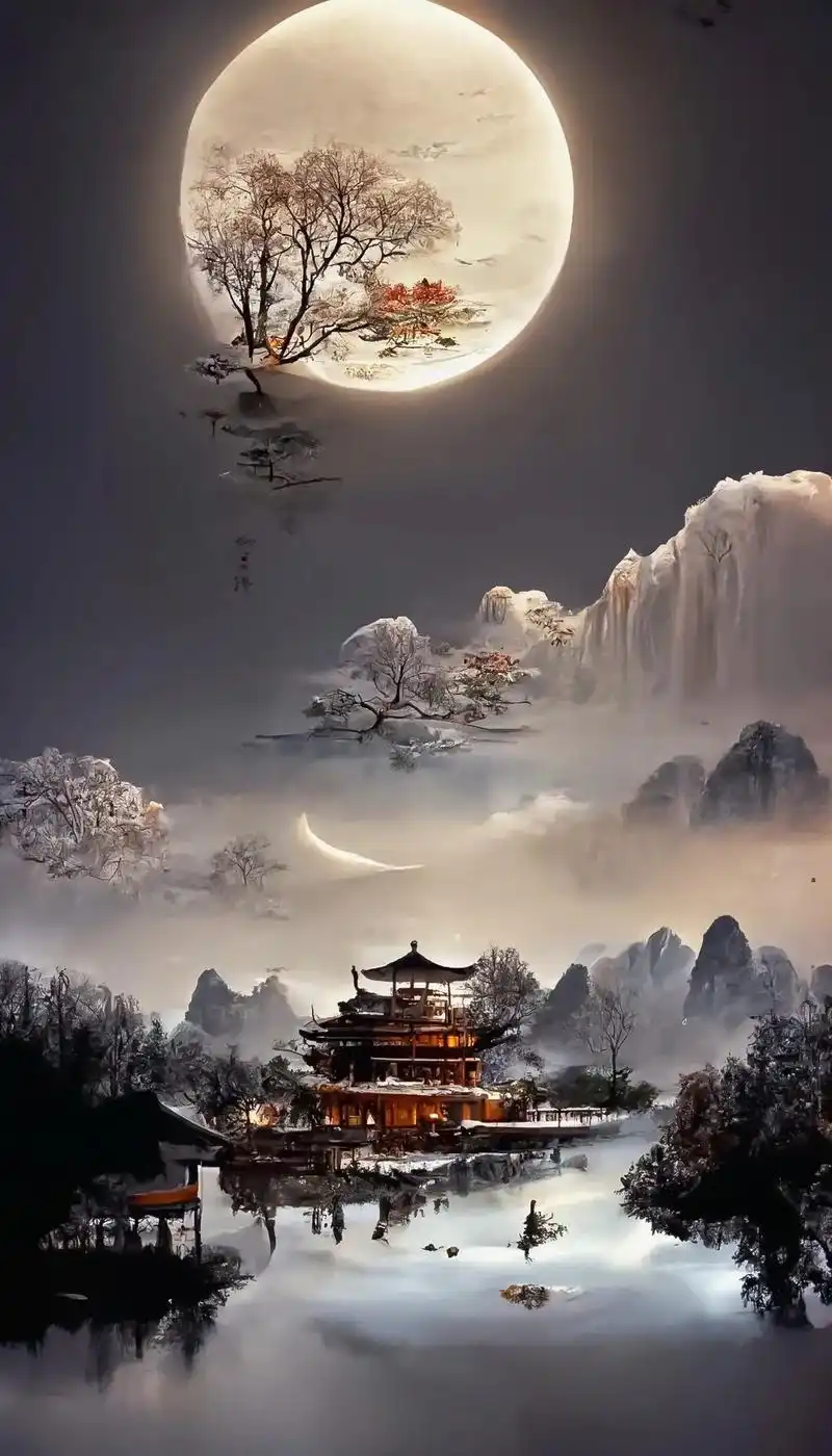 用你现有的文化描述此景.#国风古韵 #古风 #人间仙境美如画 - 抖音