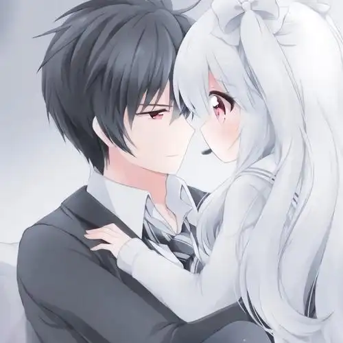 拥抱白发公主头像