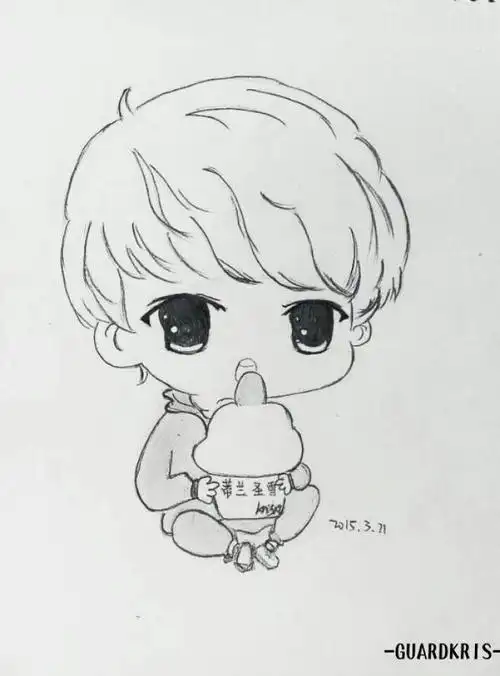 吴亦凡q版简笔画教程