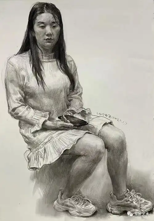 东区教学素描全身像色彩半身像沙伟臣老师2020开年范画全展示