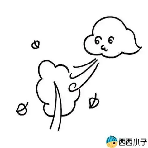 多风又冷简笔画