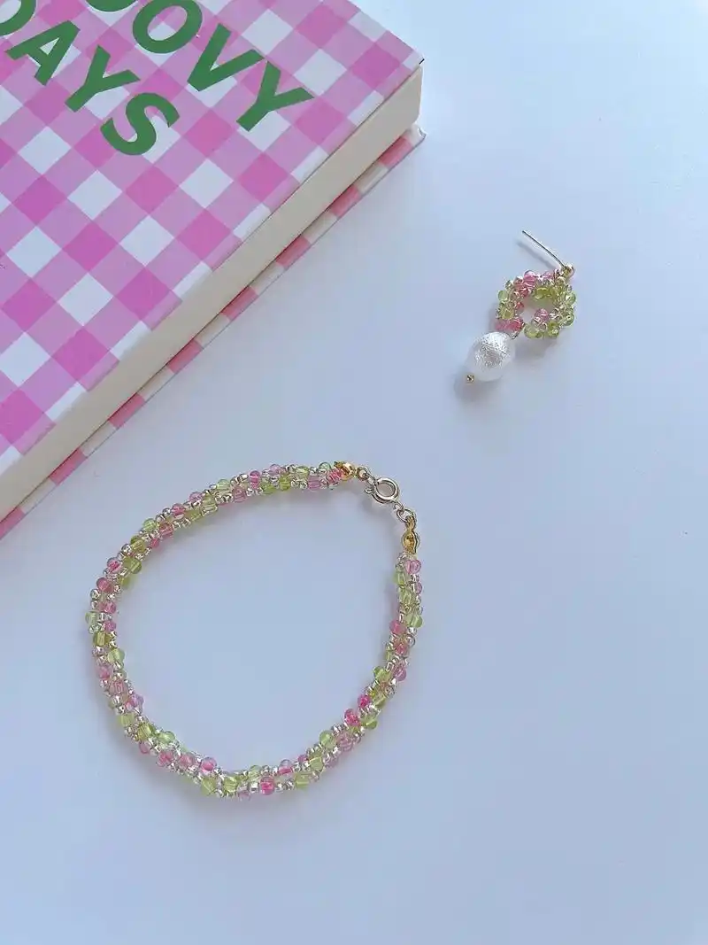 串珠教程·3737343932超闪米珠手链图解780699:千