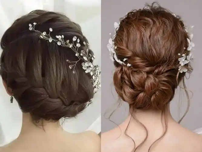 韩式盘发发型图片