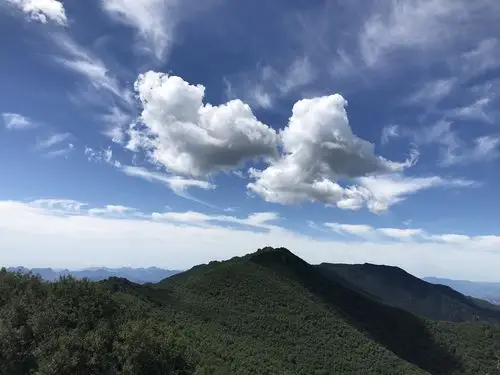 蓝天,白云,高山,草甸