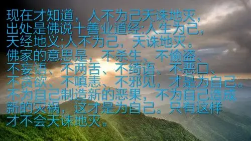 人不为己会怎样