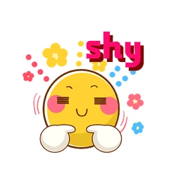 黄脸shy害羞手指表情包动图gif