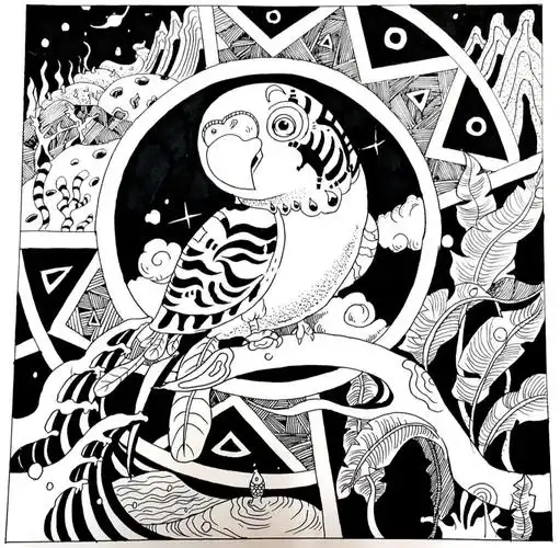 黑白装饰画(临摹)