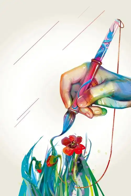 创意美术培训班海报背景素材