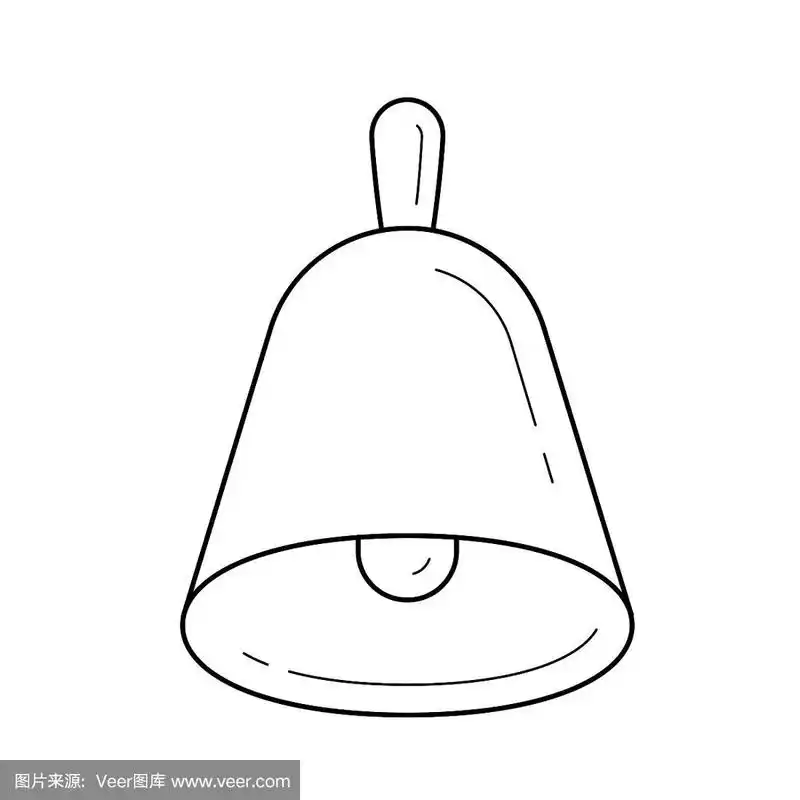 铃,矢量,线图标,传统,事件