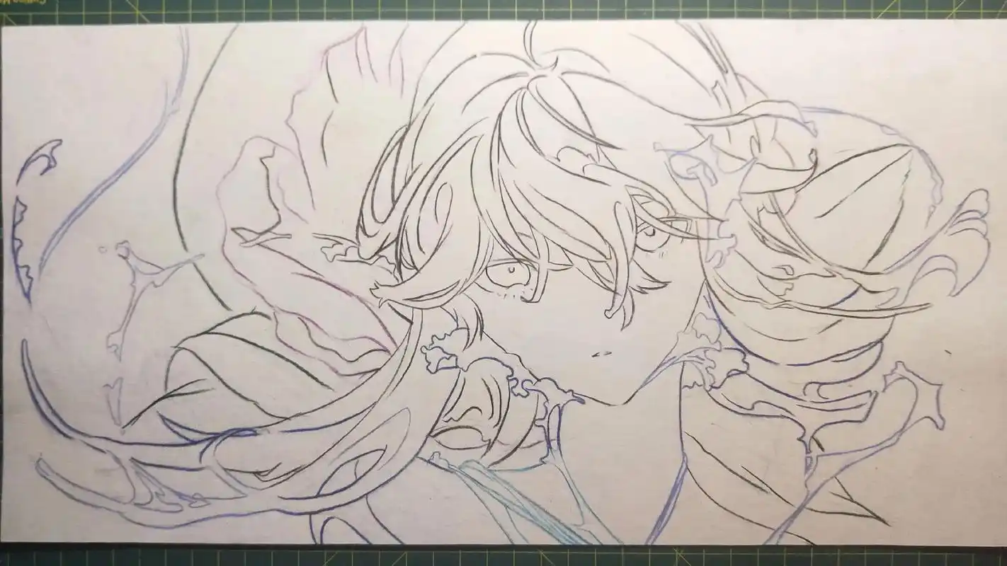 米山舞 #临摹 #动漫手绘 嘎嘎画画,嘎嘎掉头发  - 抖音