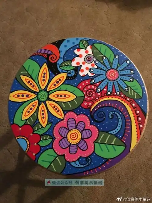 装饰画##色彩装饰画##儿童创意美术##创意美术##线描##儿童画##创意