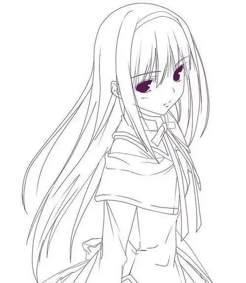 御姐范动漫人物简笔画