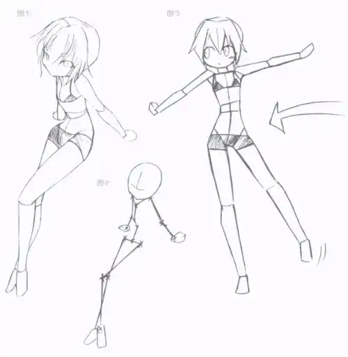 教你画各种动漫人物姿势绘画技法!