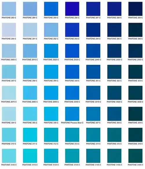 蓝色系色卡及颜色名称(蓝色系色卡及颜色名称知识普及)