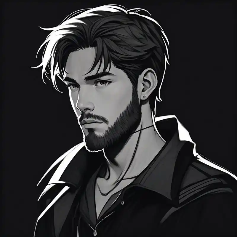 黑白素描头像,成熟霸气有男人味90 谁不爱黑白素描风的头像呢?