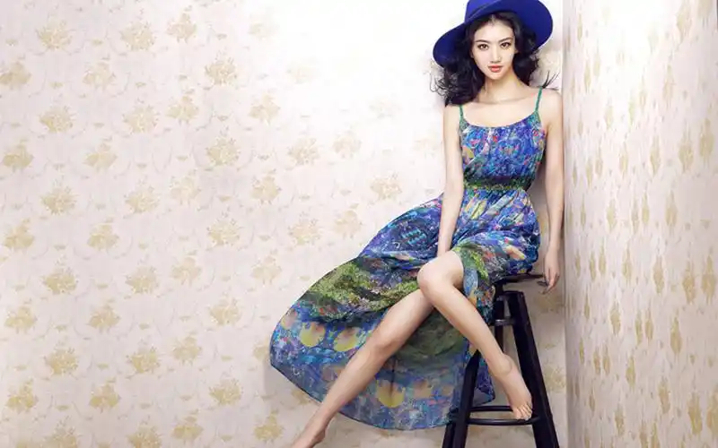 景甜热带风情写真高清桌面壁纸