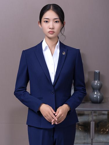 新款别克宝蓝色西服4s店工装制服原厂西装西裤工作服男女正装套装