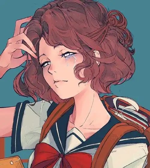 画师:ellie maplefox ,少女插画,羊毛卷女孩来咯!