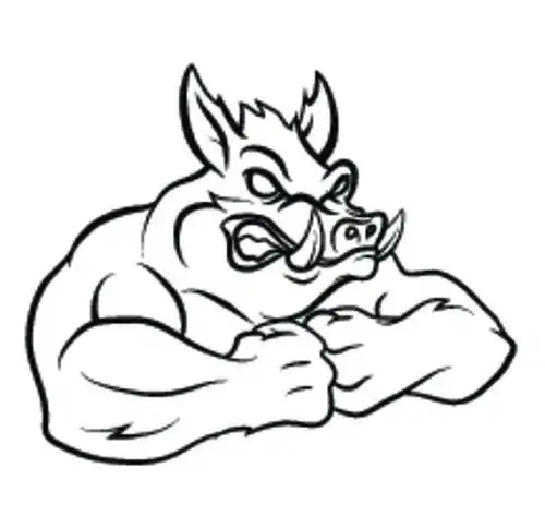 野猪头像的简笔画