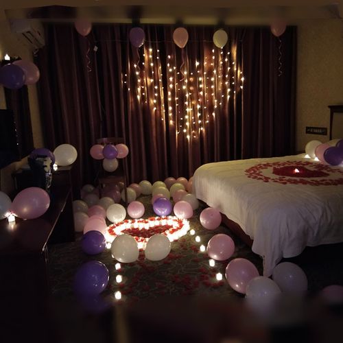 布置电子蜡烛浪漫创意生日男朋友房间场景装饰蜡烛