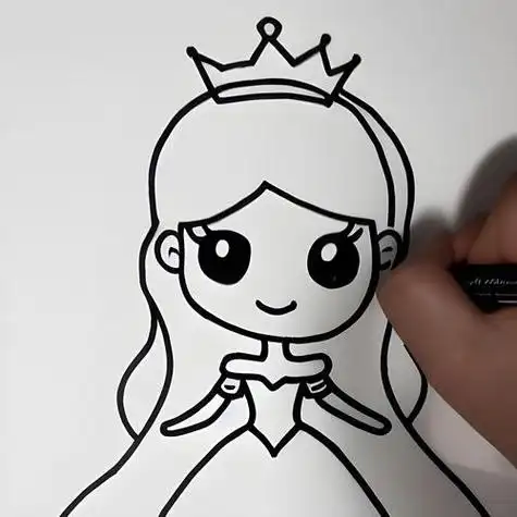 画一个公主简笔画