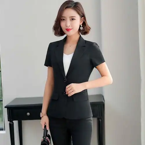 女装工作服中国农业银行职业装西装配裤子2个扣外套农行新款服女